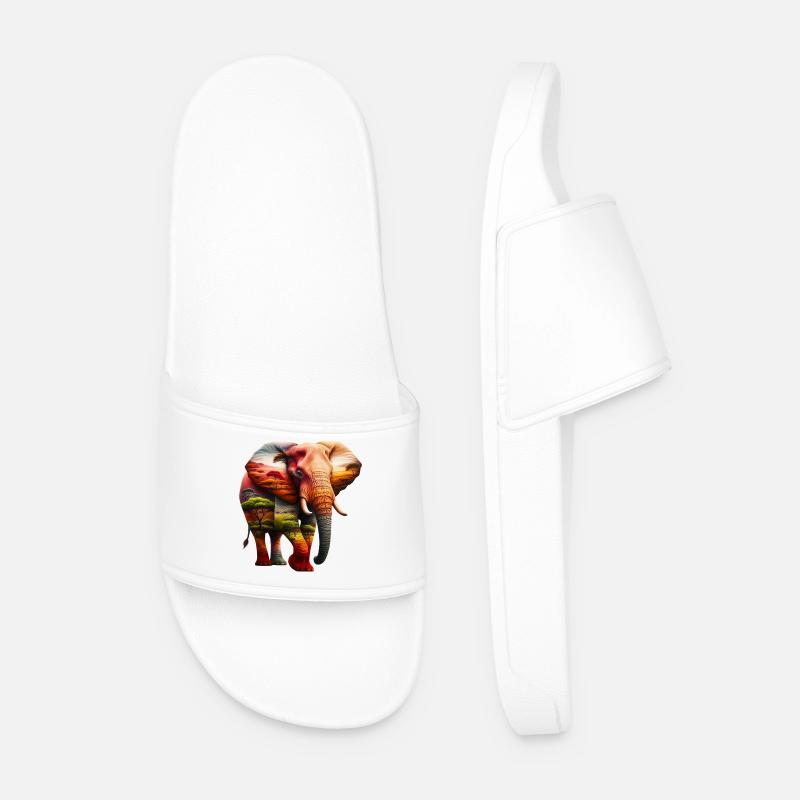 Elefant - Männer Badelatschen - Weiß