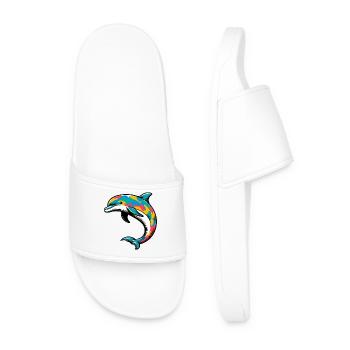 Dolphin - Men’s Pool Sliders - white - Front