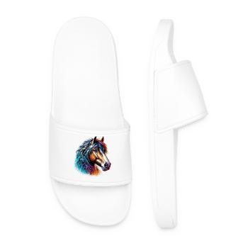 Cheval - Claquettes Homme - blanc - Devant