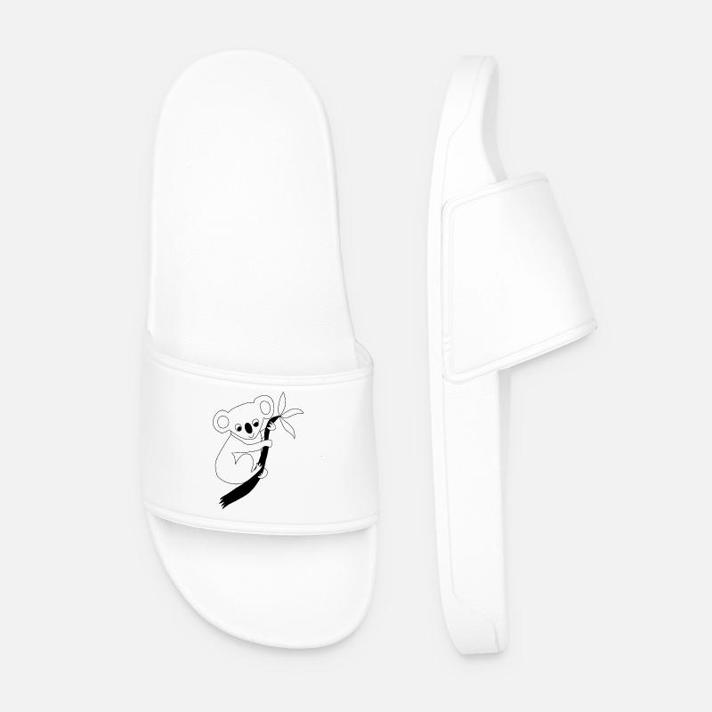 Koala - Graphique en noir et blanc - Claquettes Homme - blanc