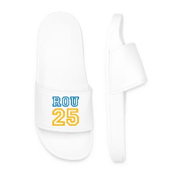 ROMANIA - Men’s Pool Sliders - white - Front
