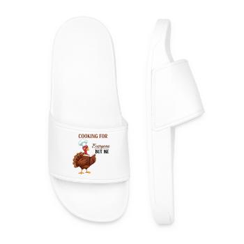 Cuisson de la dinde - Claquettes Homme - blanc - Devant