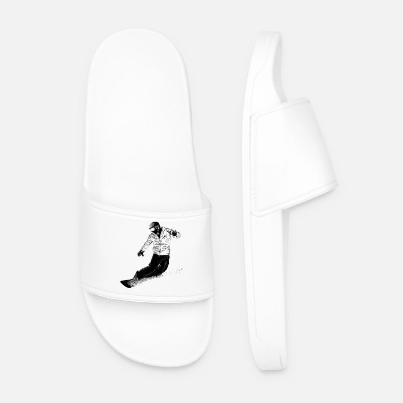 Snowboarder - Männer Badelatschen - Weiß