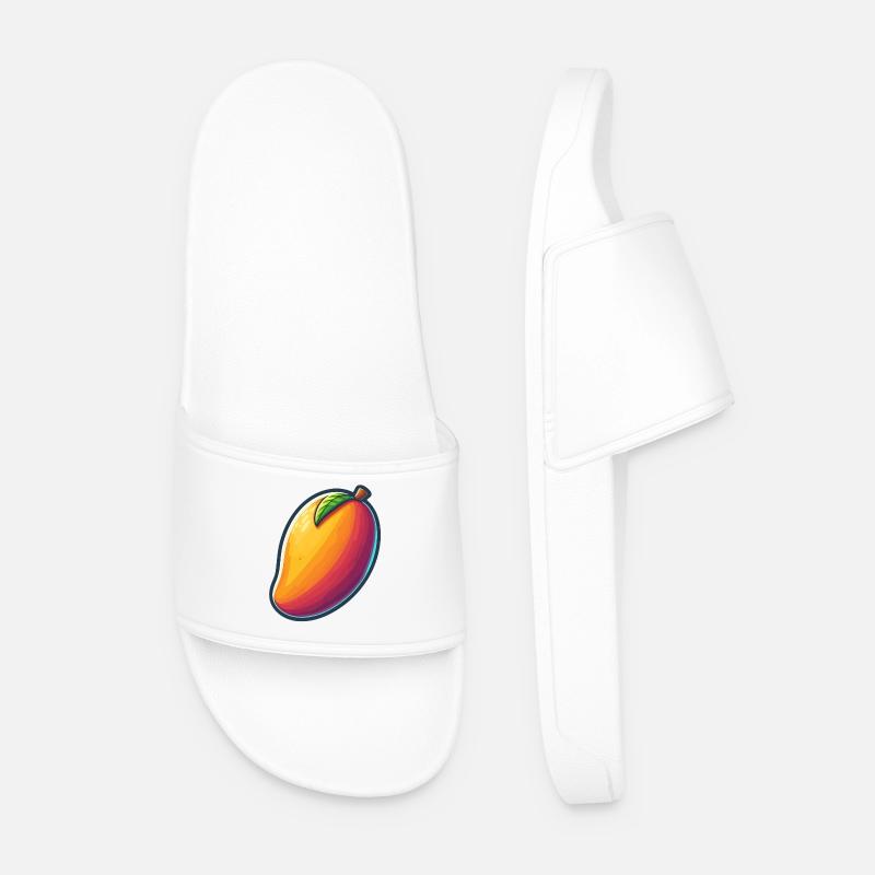 Design Mango Vibrant Abstract - Men’s Pool Sliders - white