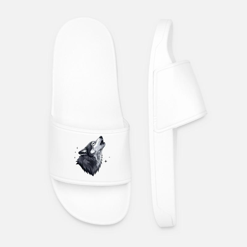 Wolf - Men’s Pool Sliders - white