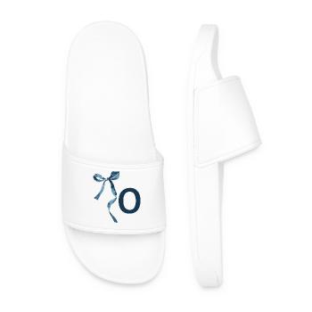 Monogramm oder Geschenkidee - Männer Badelatschen - Weiß - Vorne