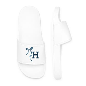 Monogram h Geschenkidee - Männer Badelatschen - Weiß - Vorne