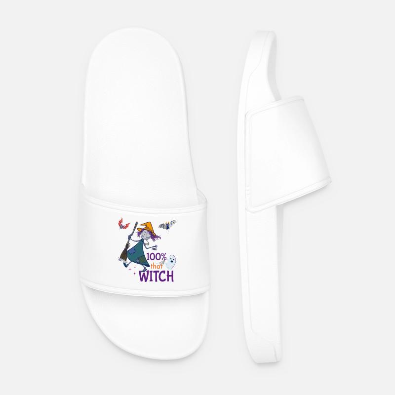Halloween Hexe - Männer Badelatschen - Weiß