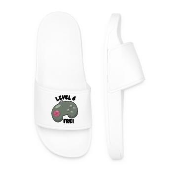 Level 6 Controller 6.Geburtstag Geburtstagsparty - Männer Badelatschen - Weiß - Vorne