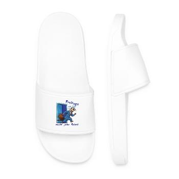 Furet du vendredi en costume. Enfin le week-end ! - Claquettes Homme - blanc - Devant