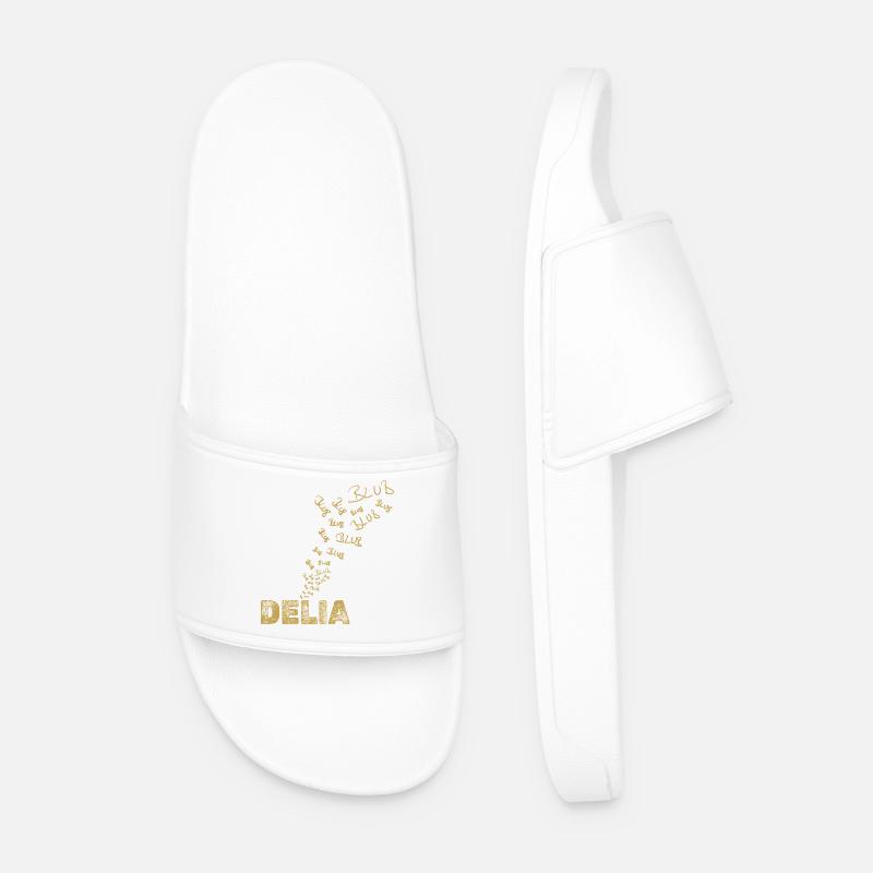 Delia - Männer Badelatschen - Weiß
