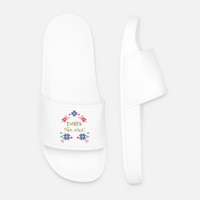 Thanks for everything - Men’s Pool Sliders - white