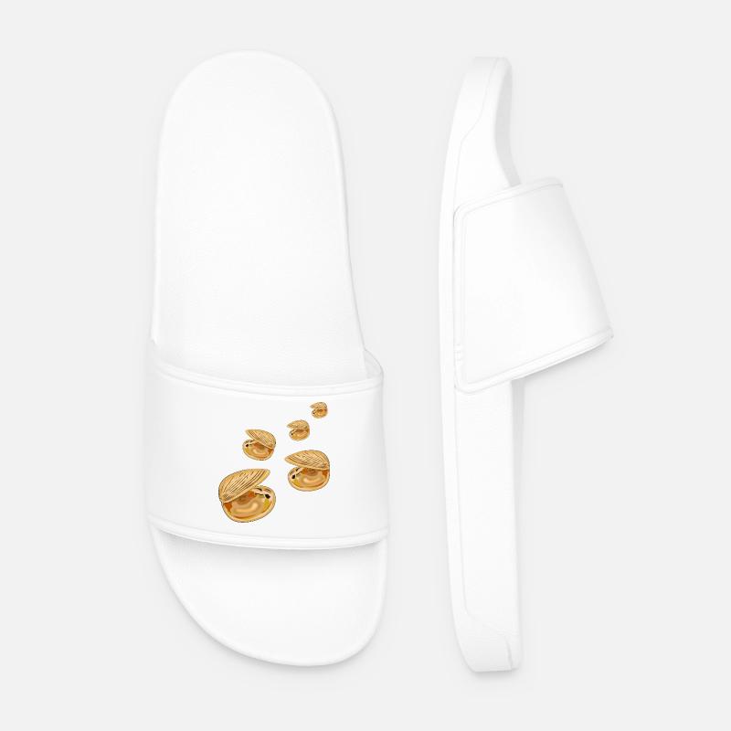 Decorative Shells - Men’s Pool Sliders - white