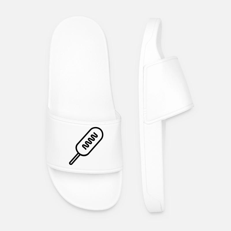 corn dog - Men’s Pool Sliders - white