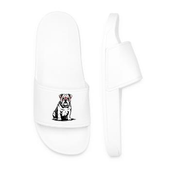 Französische Bulldogge - Männer Badelatschen - Weiß - Vorne