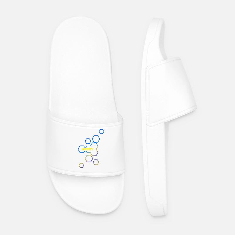 Gift for Denny - Men’s Pool Sliders - white