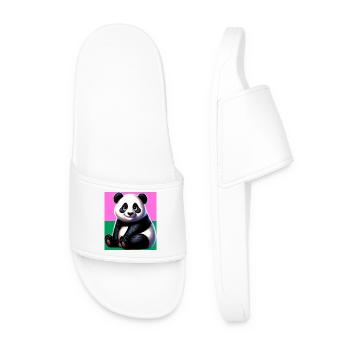 Panda - Männer Badelatschen - Weiß - Vorne