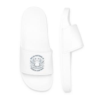 Grenouille méditative de Yoga Drôle de Yoga - Claquettes Homme - blanc - Devant
