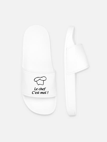 Le chef, c’est moi - cuisine - Claquettes Homme - blanc
