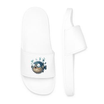 Moment de choc du poisson-globe - Claquettes Homme - blanc - Devant