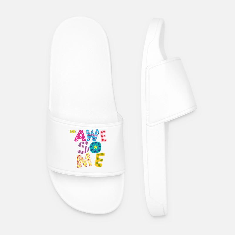 Be Awesome  - Männer Badelatschen - Weiß