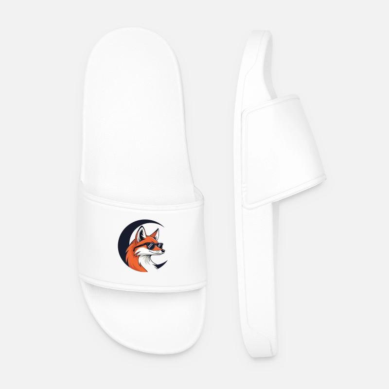Lunar Fox mit Sonnenbrille - Männer Badelatschen - Weiß
