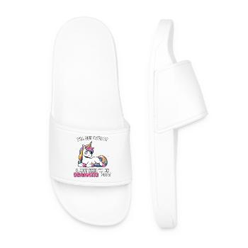 Premier Drame : Humour de licorne - Claquettes Homme - blanc - Devant