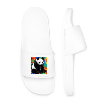 Panda - Männer Badelatschen - Weiß - Vorne
