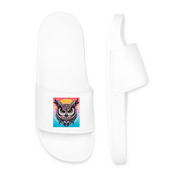 owl - Men’s Pool Sliders - white - Front