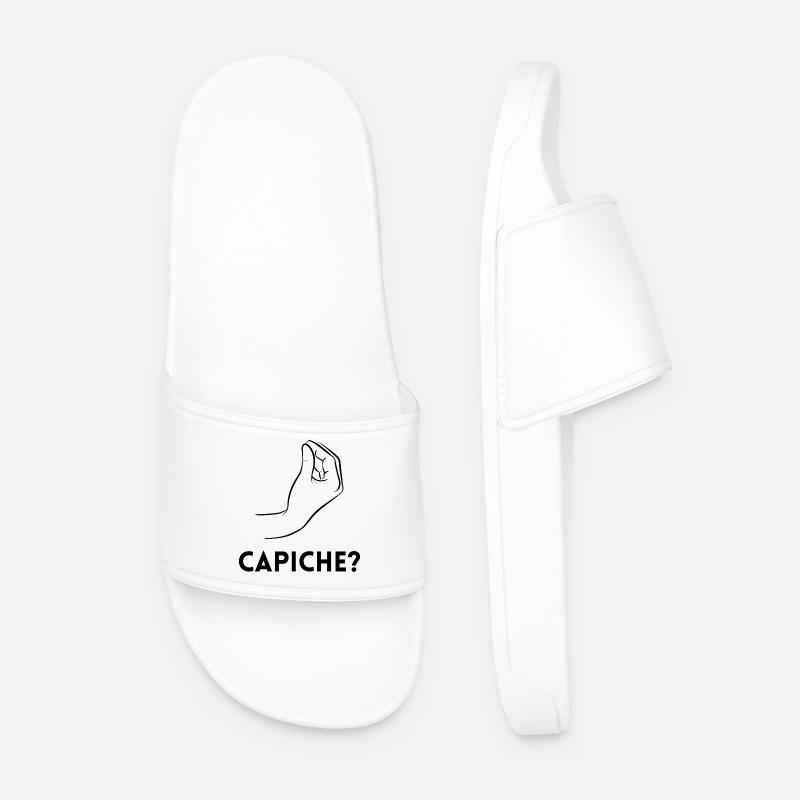 Capiche – Verstehst du? - Männer Badelatschen - Weiß