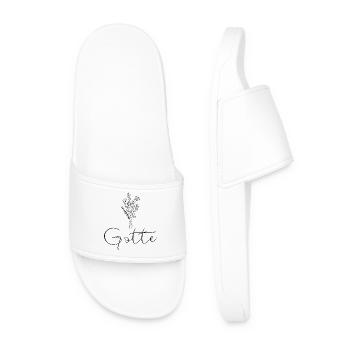 Gotte Design - Geschenk Patentante/Gotti - Männer Badelatschen - Weiß - Vorne