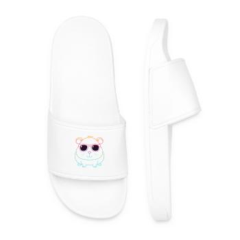 Guinea Pig Arc en Ciel Ligne et Lunettes - Claquettes Homme - blanc - Devant