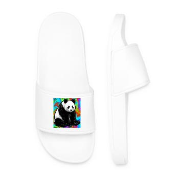 Panda - Männer Badelatschen - Weiß - Vorne