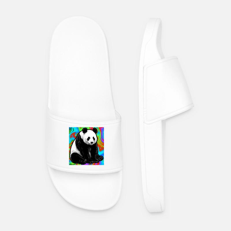 Panda - Männer Badelatschen - Weiß