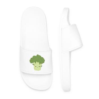 Ben Broccoli – Sweet Kawaii Vegetable Design - Claquettes Homme - blanc - Devant