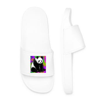 panda - Claquettes Homme - blanc - Devant