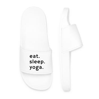 Eat. Sleep. Yoga. – The Yoga Life - Männer Badelatschen - Weiß - Vorne