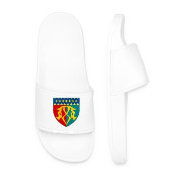 Coat of arms of the Multien - Men’s Pool Sliders - white - Front