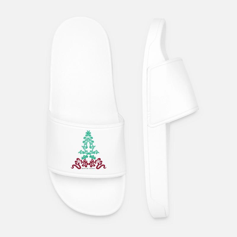 Rooted energy - Men’s Pool Sliders - white