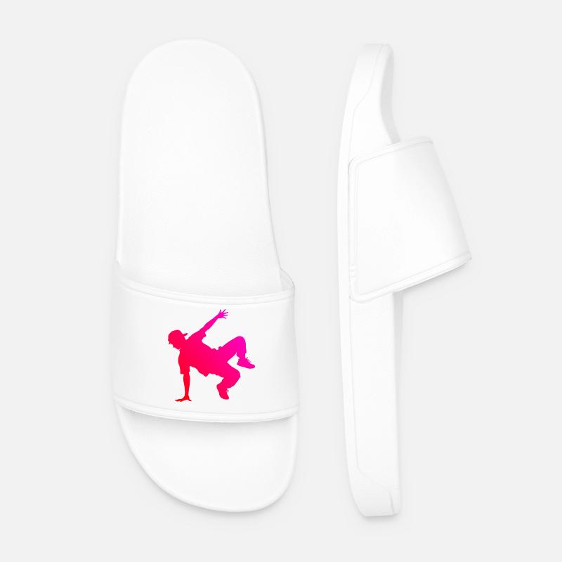 Geschenkidee für einen Breakdancer mit Streetdance - Männer Badelatschen - Weiß