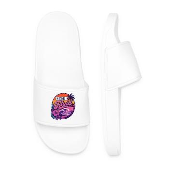 Pride Month LGBTQ -  Gender Fluid - Men’s Pool Sliders - white - Front