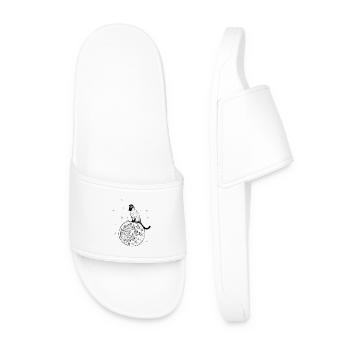 Chat siamois lunaire - Claquettes Homme - blanc - Devant