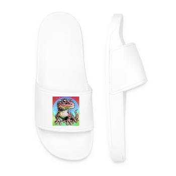 Gecko - Men’s Pool Sliders - white - Front