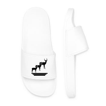 Silhouette d’antilope – Faune africaine - Claquettes Homme - blanc - Devant