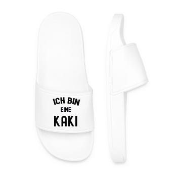 ICH BIN EINE KAKI Karneval Kostüm Kakipflaume Kaki - Männer Badelatschen - Weiß - Vorne