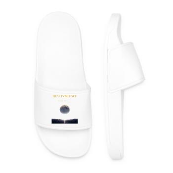 Heal in Silence – Let Peace Do the Talking - Men’s Pool Sliders - white - Front