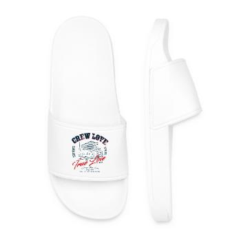 Crew Love #cruiseshipcrew - Men’s Pool Sliders - white - Front