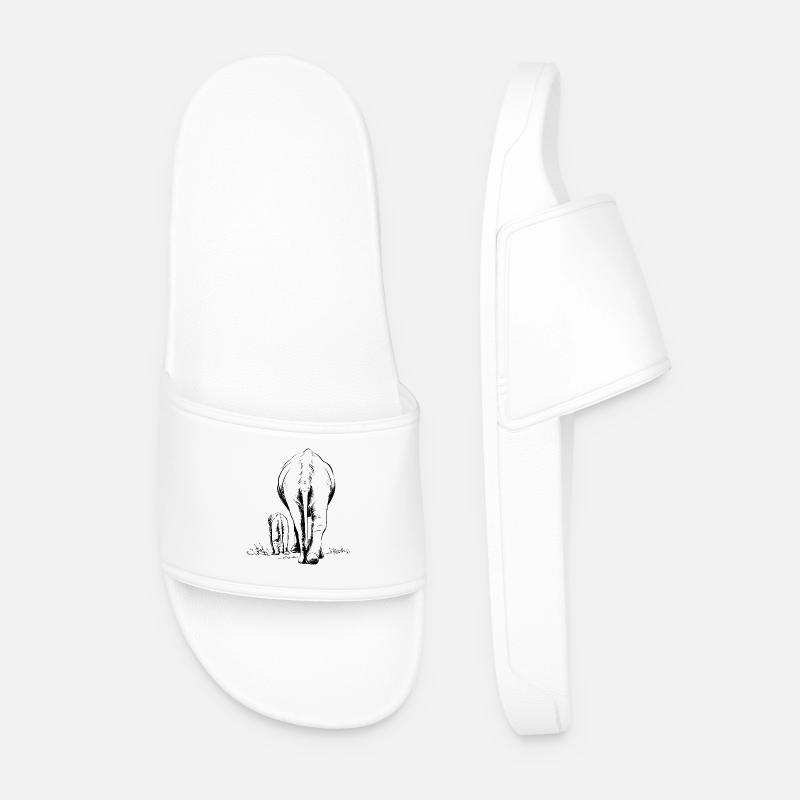 Two Elephants - Men’s Pool Sliders - white