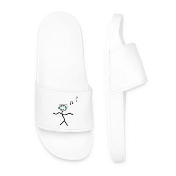 Musique Danse Happy Strichmänchen - Claquettes Homme - blanc - Devant