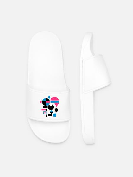 Différentes formes géométriques - Claquettes Homme - blanc